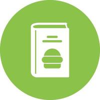 ícone de fundo do círculo de receitas de fast food vetor