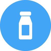 ícone de fundo de círculo de garrafa de leite vetor