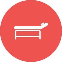 ícone de fundo de círculo de cama de massagem vetor