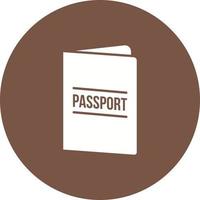 ícone de fundo do círculo de passaporte vetor