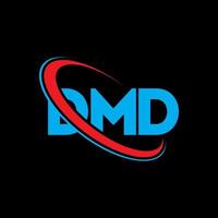 logotipo dm. carta dm. design de logotipo de letra dmd. iniciais dmd logotipo ligado com círculo e logotipo monograma maiúsculo. tipografia dmd para marca de tecnologia, negócios e imóveis. vetor