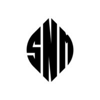 snw design de logotipo de carta de círculo com forma de círculo e elipse. letras de elipse snw com estilo tipográfico. as três iniciais formam um logotipo circular. snw círculo emblema abstrato monograma carta marca vetor. vetor