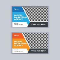 modelo de vetor de design de banner de negócios de agência de marketing digital. modelo de layout moderno
