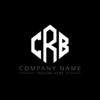 design de logotipo de carta crb com forma de polígono. crb polígono e design de logotipo em forma de cubo. modelo de logotipo de vetor hexágono crb cores brancas e pretas. crb monograma, logotipo de negócios e imóveis.