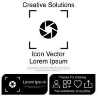 ícone de câmera de foco automático eps 10 vetor