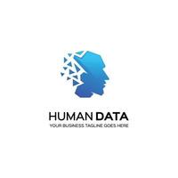 download gratuito de modelo de logotipo de dados humanos vetor