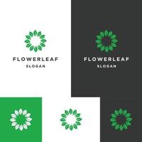 modelo de design plano de ícone de logotipo de flor vetor