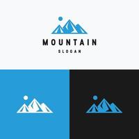 modelo de design plano de ícone de logotipo de montanha vetor