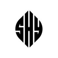 design de logotipo de carta de círculo sxy com forma de círculo e elipse. letras de elipse sxy com estilo tipográfico. as três iniciais formam um logotipo circular. sxy círculo emblema abstrato monograma carta marca vetor. vetor