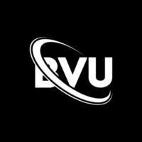 logotipo bvu. carta bv. design de logotipo de letra bvu. iniciais bvu logotipo ligado com círculo e logotipo monograma em maiúsculas. tipografia bvu para marca de tecnologia, negócios e imóveis. vetor