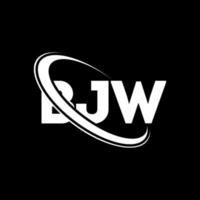 logotipo bjw. bjs carta. design de logotipo de carta bjw. iniciais bjw logotipo ligado com círculo e logotipo monograma maiúsculo. tipografia bjw para marca de tecnologia, negócios e imóveis. vetor