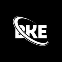 logotipo do bke. bk carta. design de logotipo de carta bke. iniciais bke logotipo ligado com círculo e logotipo monograma em maiúsculas. tipografia bke para marca de tecnologia, negócios e imóveis. vetor