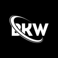 logotipo bkw. letra bk. design de logotipo de letra bkw. iniciais bkw logotipo ligado com círculo e logotipo monograma em maiúsculas. tipografia bkw para marca de tecnologia, negócios e imóveis. vetor