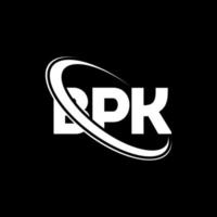 logotipo bpk. carta bpk. design de logotipo de letra bpk. iniciais bpk logotipo ligado com círculo e logotipo monograma em maiúsculas. tipografia bpk para marca de tecnologia, negócios e imóveis. vetor