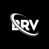 logotipo brv. carta bv. design de logotipo de carta brv. iniciais brv logotipo ligado com círculo e logotipo monograma maiúsculo. tipografia brv para marca de tecnologia, negócios e imóveis. vetor