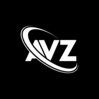 logotipo avz. carta av. design de logotipo de carta avz. iniciais avz logotipo ligado com círculo e logotipo monograma maiúsculo. tipografia avz para marca de tecnologia, negócios e imóveis. vetor