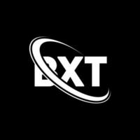 logotipo bxt. carta bxt. design de logotipo de letra bxt. iniciais bxt logotipo ligado com círculo e logotipo monograma maiúsculo. tipografia bxt para marca de tecnologia, negócios e imóveis. vetor