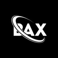 logotipo bax. carta bax. design de logotipo de carta bax. iniciais bax logotipo ligado com círculo e logotipo monograma em maiúsculas. tipografia bax para marca de tecnologia, negócios e imóveis. vetor