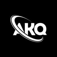 logo aq. carta aq. design de logotipo de letra akq. iniciais akq logotipo ligado com círculo e logotipo monograma maiúsculo. tipografia akq para marca de tecnologia, negócios e imóveis. vetor