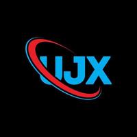 logotipo ujx. carta ujx. design de logotipo de letra ujx. iniciais ujx logotipo ligado com círculo e logotipo monograma maiúsculo. tipografia ujx para marca de tecnologia, negócios e imóveis. vetor