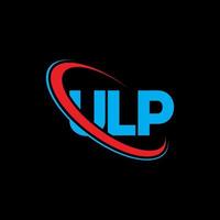 logotipo ul. letra ul. design de logotipo de letra ulp. iniciais ulp logotipo ligado com círculo e logotipo monograma maiúsculo. ulp tipografia para marca de tecnologia, negócios e imóveis. vetor