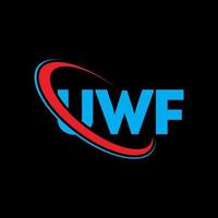 logotipo uf. carta uf. design de logotipo de letra uwf. iniciais uwf logotipo ligado com círculo e logotipo monograma maiúsculo. tipografia uwf para marca de tecnologia, negócios e imóveis. vetor