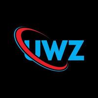 uz logotipo. uz carta. design de logotipo de letra uwz. iniciais uwz logotipo ligado com círculo e logotipo monograma maiúsculo. tipografia uwz para tecnologia, negócios e marca imobiliária. vetor