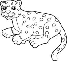 desenho de animal tigre para colorir para crianças vetor