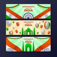 banner do dia da independência da índia vetor