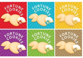 Sunburst fortune cookie vector backgrounds