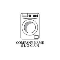 vetor de ícone de logotipo de lavanderia em casa simples