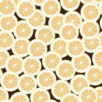 suculentas fatias de limão amarelo. vetor, padrão perfeito vetor