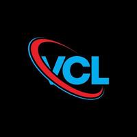 logotipo vcl. carta vc. design de logotipo de carta vcl. iniciais vcl logotipo ligado com círculo e logotipo monograma maiúsculo. tipografia vcl para marca de tecnologia, negócios e imóveis. vetor