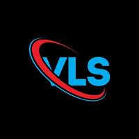 logotipo vls. carta vl. design de logotipo de carta vls. iniciais vls logotipo vinculado com círculo e logotipo monograma em maiúsculas. vls tipografia para tecnologia, negócios e marca imobiliária. vetor