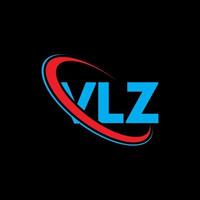 logotipo vlz. carta vlz. design de logotipo de carta vlz. iniciais vlz logotipo ligado com círculo e logotipo monograma em maiúsculas. tipografia vlz para marca de tecnologia, negócios e imóveis. vetor