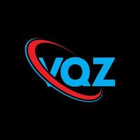 logotipo vqz. letra vqz. design de logotipo de letra vqz. iniciais vqz logotipo ligado com círculo e logotipo monograma em maiúsculas. tipografia vqz para tecnologia, negócios e marca imobiliária. vetor