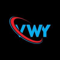 logotipo vwy. carta vw. design de logotipo de carta vwy. iniciais vwy logotipo ligado com círculo e logotipo monograma maiúsculo. tipografia vwy para marca de tecnologia, negócios e imóveis. vetor