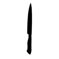 elemento de design de ícone preto e branco de faca de cozinha em fundo branco isolado vetor