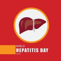vetor dia mundial da hepatite. bom para o dia mundial da hepatite. cartazes, banners, mídias sociais. design simples e elegante