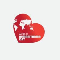 vetor do dia mundial humanitário, com um design simples e elegante