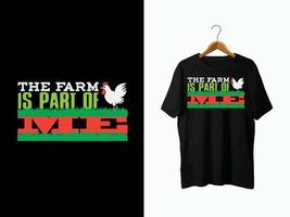 design de camiseta de agricultor. vetor