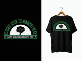 design de camiseta de agricultor. vetor