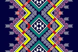 design de padrão sem emenda étnico ikat. tecido asteca tapete mandala ornamentos têxteis decorações papel de parede. motivo tribal boho peru nativo vetor de bordado tradicional