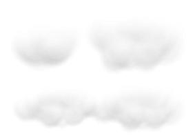 forma de nuvem realista em fundo branco vetor