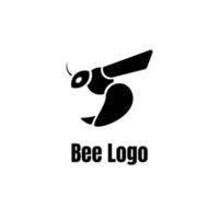 design de logotipo simples uma abelha voadora vetor