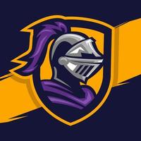 logotipo da mascote do cavaleiro guerreiro vetor