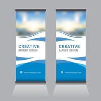 roll up banner design vetor