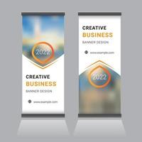 roll up banner design vetor