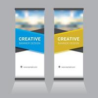 roll up banner design vetor