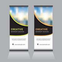 roll up banner design vetor